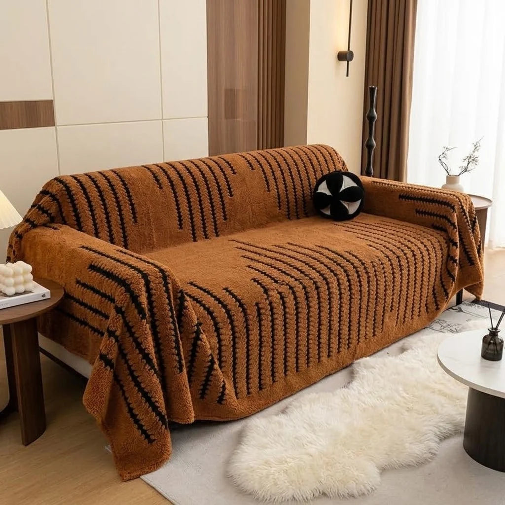 Sofa Cover Sherpa Fleece 180 cm Wide Machine Washable