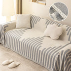 Sofa Cover Striped Cotton Blend Non-Slip
