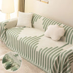 Sofa Cover Striped Cotton Blend Non-Slip
