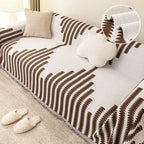 Sofa Cover Striped Cotton Blend Non-Slip