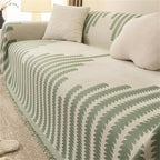 Sofa Cover Striped Cotton Blend Non-Slip