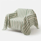 Sofa Cover Striped Cotton Blend Non-Slip