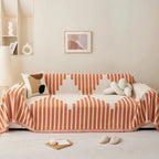 Sofa Cover Striped Cotton Blend Non-Slip