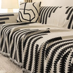 Sofa Cover Striped Cotton Blend Non-Slip