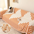 Sofa Cover Striped Cotton Blend Non-Slip