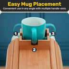 Sofa Drink Holder Bamboo Space-Saving
