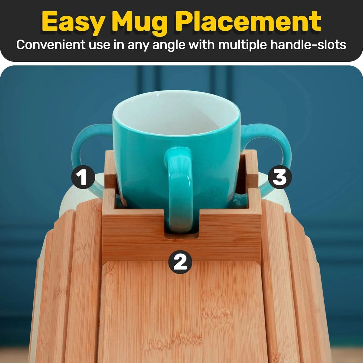 Sofa Drink Holder Bamboo Space-Saving