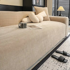 Sofa Slipcover Stretch-Fit Herringbone Machine-Washable