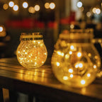 Solar Garden Lantern Crackle Glass Twilight Sensor