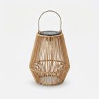 Solar Garden Lantern Handwoven Rattan Waterproof