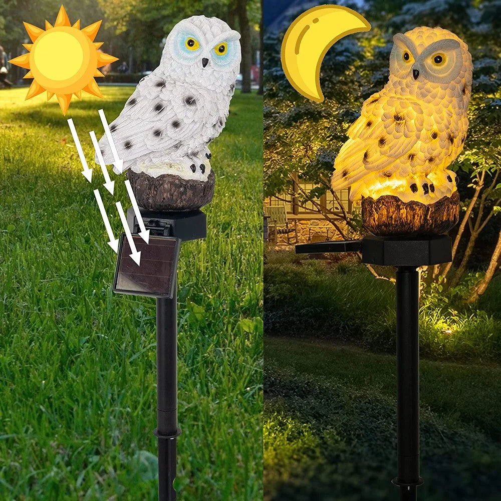 Solar Garden Light Warm White LED Dusk-to-Dawn