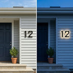 Solar House Number LED Backlit Dusk Activated Weatherproof