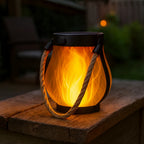 Solar Lantern Outdoor Dual Charging Flickering Flame Effect Waterproof