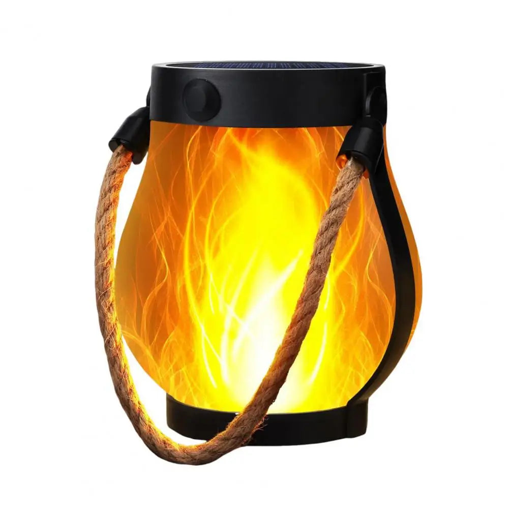Solar Lantern Outdoor Dual Charging Flickering Flame Effect Waterproof