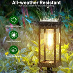Solar Pathway Lights Lantern Design Filament-Style LED