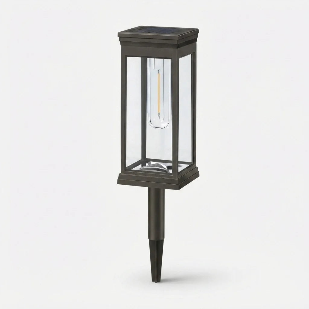 Solar Pathway Lights Lantern Design Filament-Style LED
