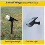 Solar Spotlight Adjustable Panel & Pivoting Head