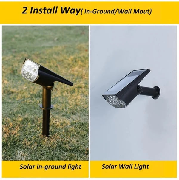 Solar Spotlight Adjustable Panel & Pivoting Head