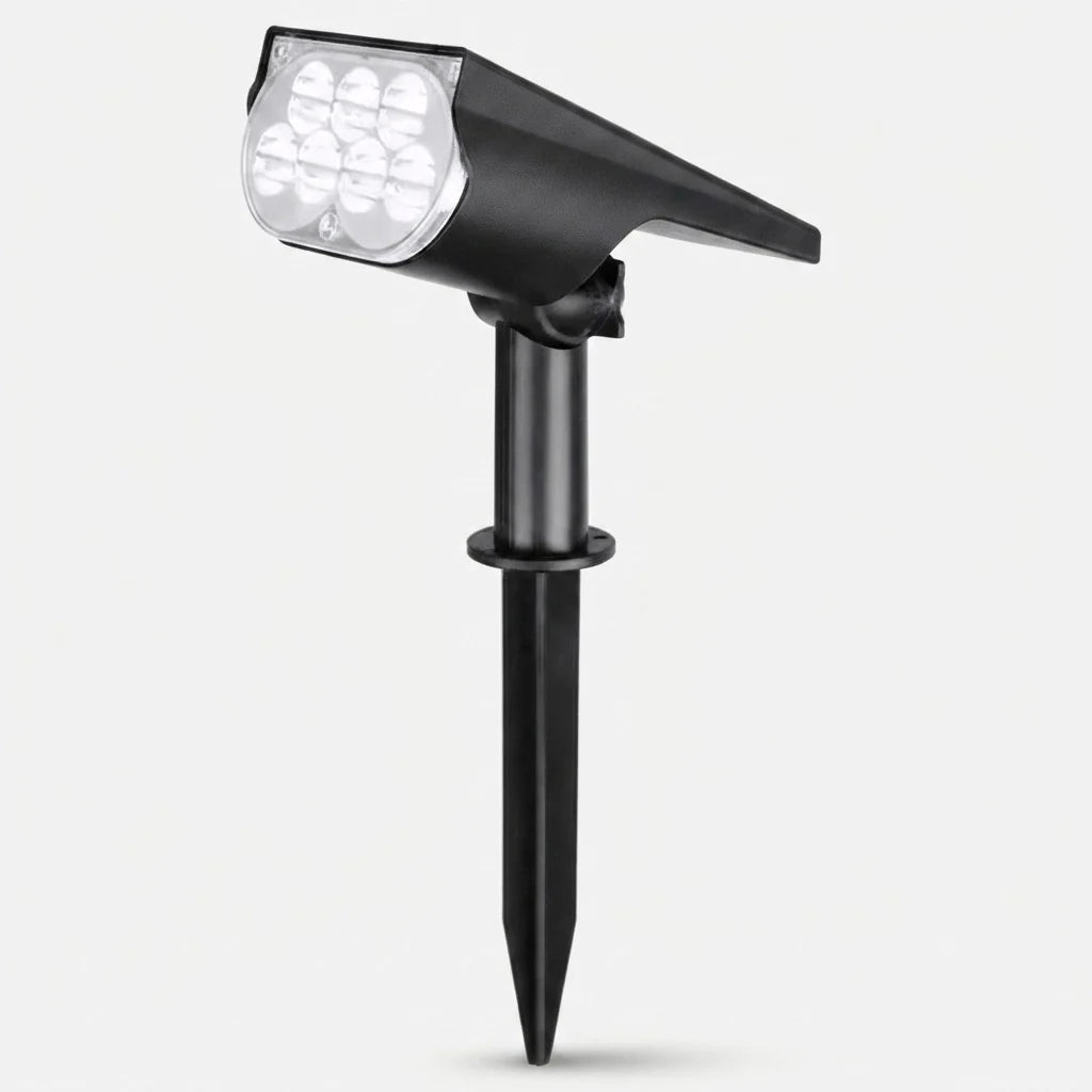 Solar Spotlight Adjustable Panel & Pivoting Head