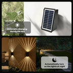 Solar Wall Light Dual-Beam Color-Changing & Adjustable Brightness