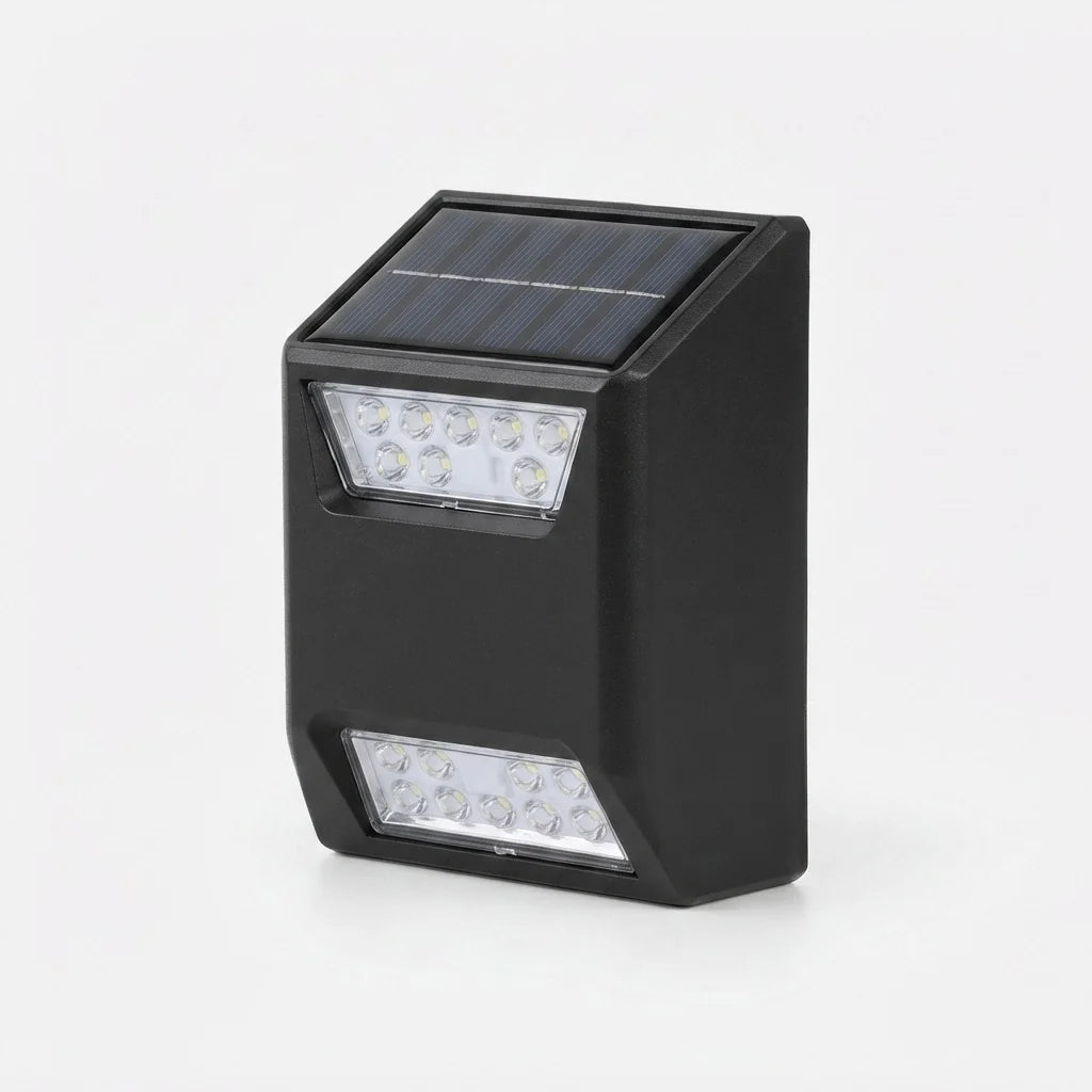 Solar Wall Light Dual-Beam Color-Changing & Adjustable Brightness