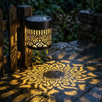 Solar Wall Light Mandala Shadow Weather-Resistant Iron
