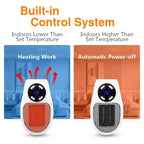 Space Heater Compact Tip-Over & Overheat Protection