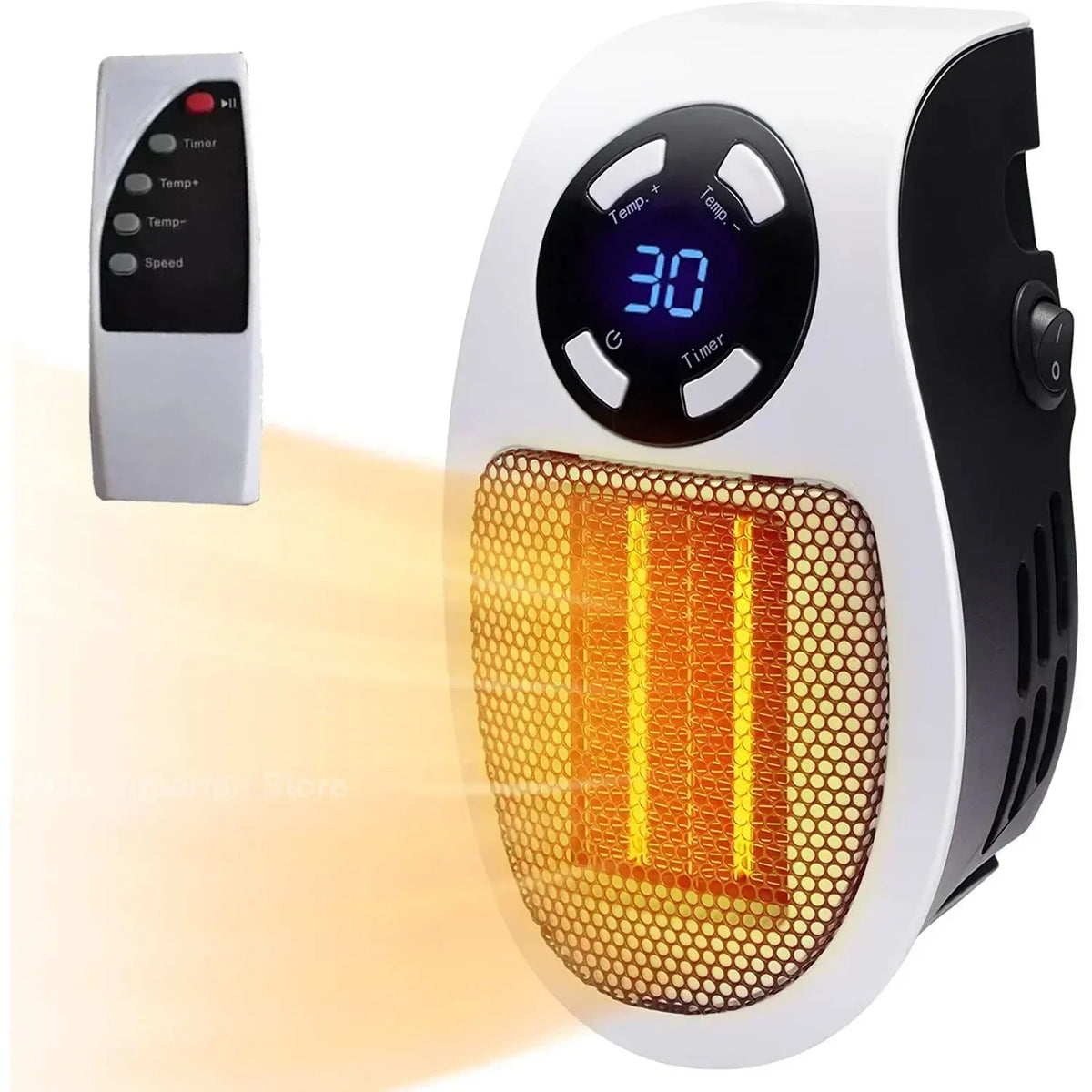 Space Heater Compact Tip-Over & Overheat Protection