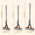 Sponge Mop Highly Absorbent Wringing Lever & Two Heads