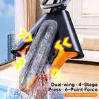 Sponge Mop Highly Absorbent Wringing Lever & Two Heads