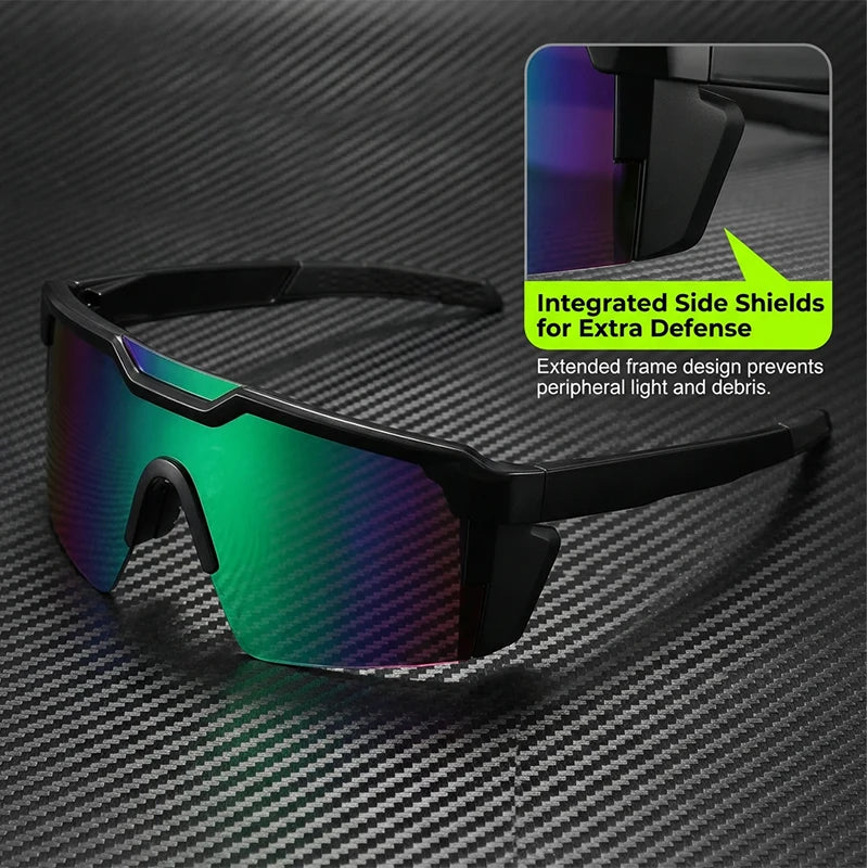 Sports Sunglasses UV400 Mirrored Panoramic Lenses