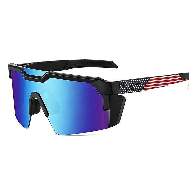 Sports Sunglasses UV400 Mirrored Panoramic Lenses
