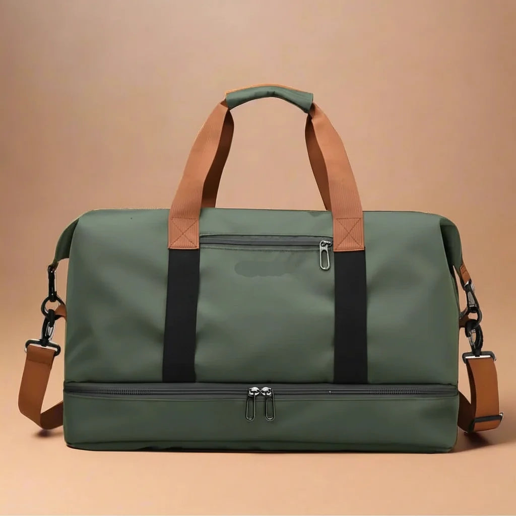 Sports Travel Bag Waterproof Nylon Shoe Compartment
