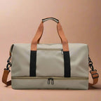 Sports Travel Bag Waterproof Nylon Shoe Compartment
