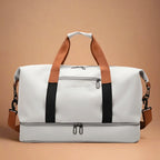 Sports Travel Bag Waterproof Nylon Shoe Compartment
