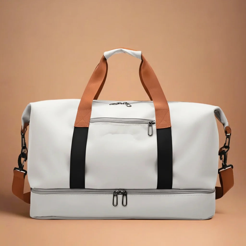 Sports Travel Bag Waterproof Nylon Shoe Compartment