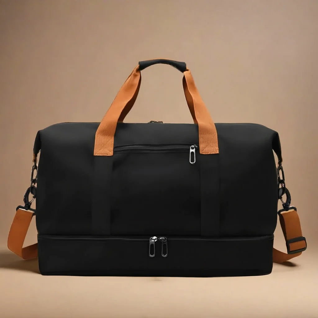 Sports Travel Bag Waterproof Nylon Shoe Compartment