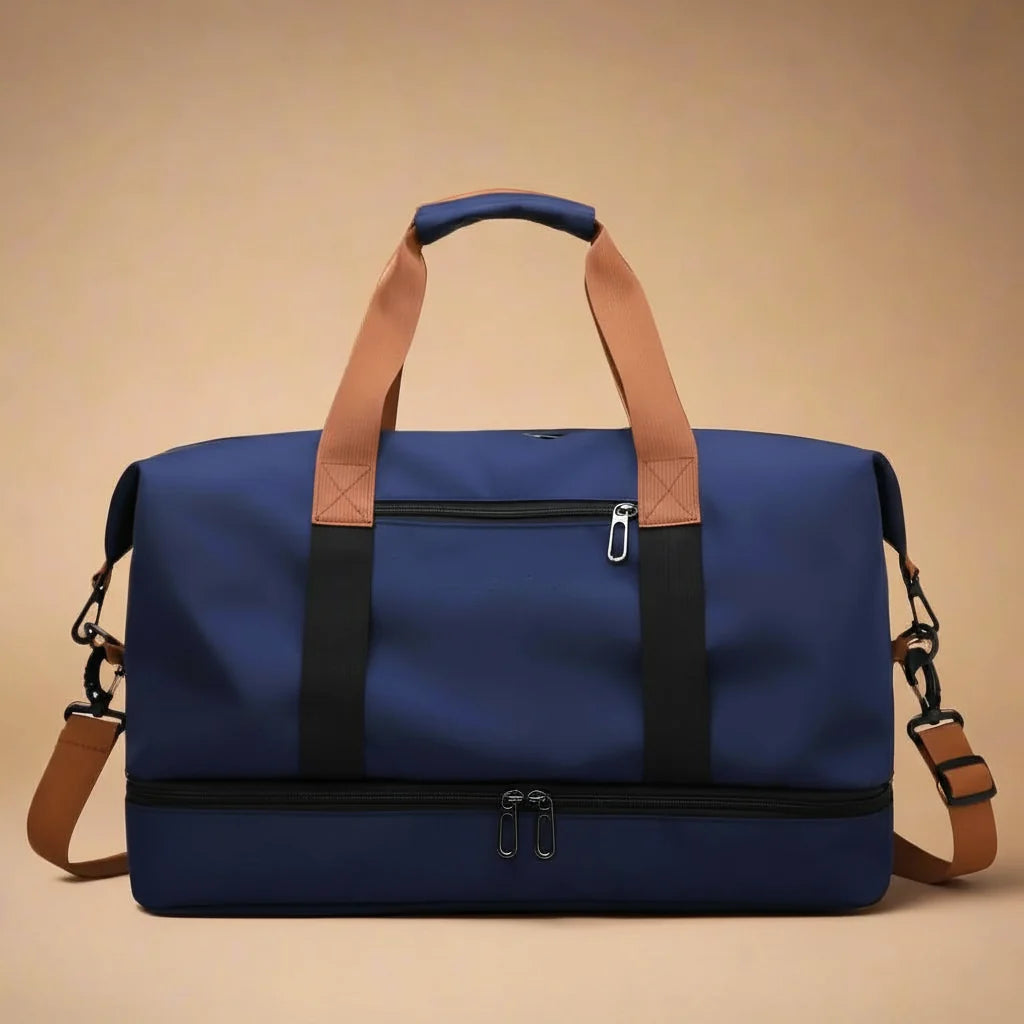 Sports Travel Bag Waterproof Nylon Shoe Compartment