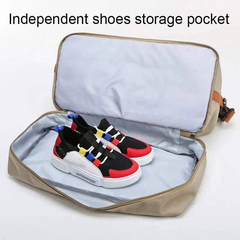 Sports Travel Bag Waterproof Nylon Shoe Compartment