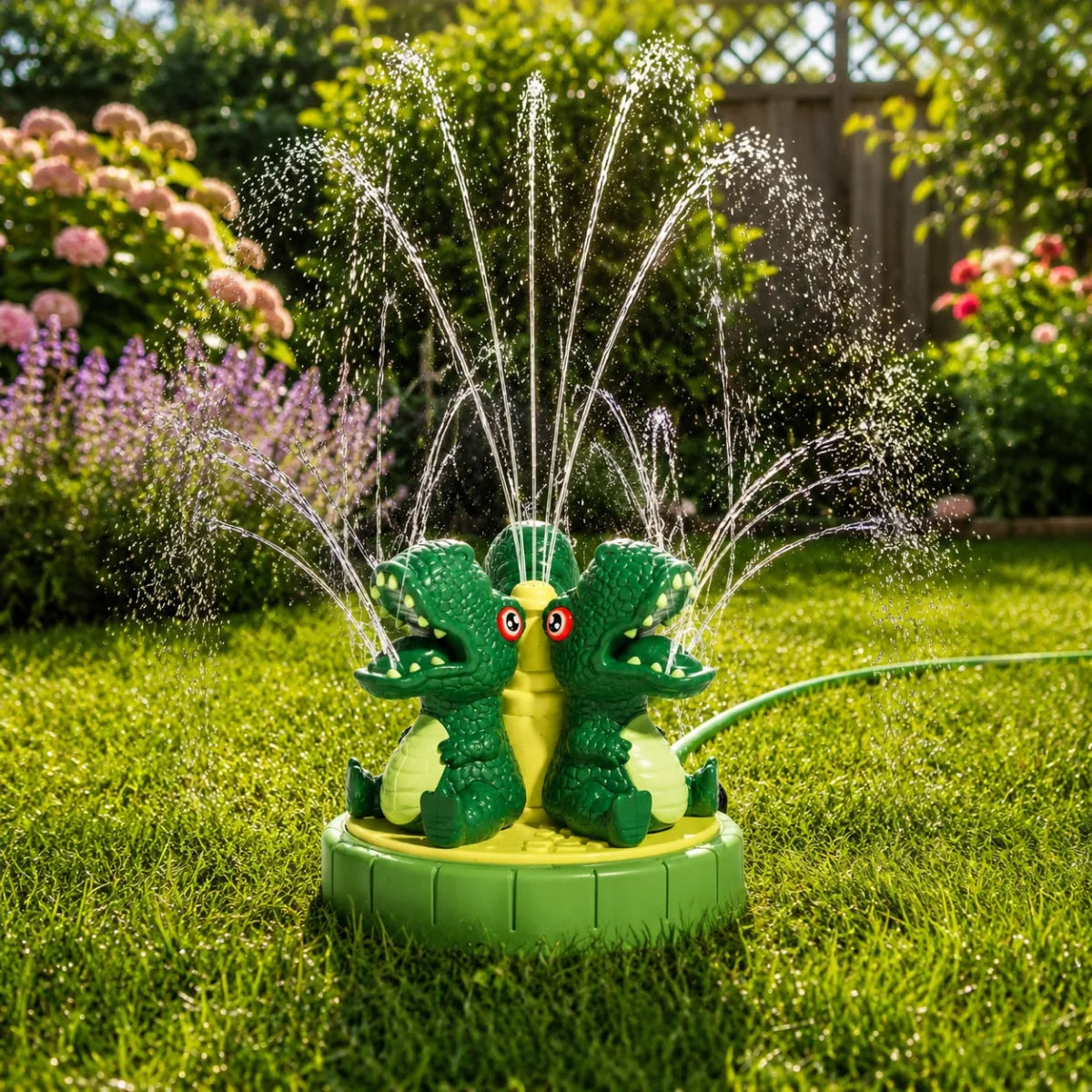 Sprinkler Dinosaur-Shaped Garden Hose Connection