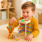 Stacking Game Solid Wood Non-Toxic 3-in-1