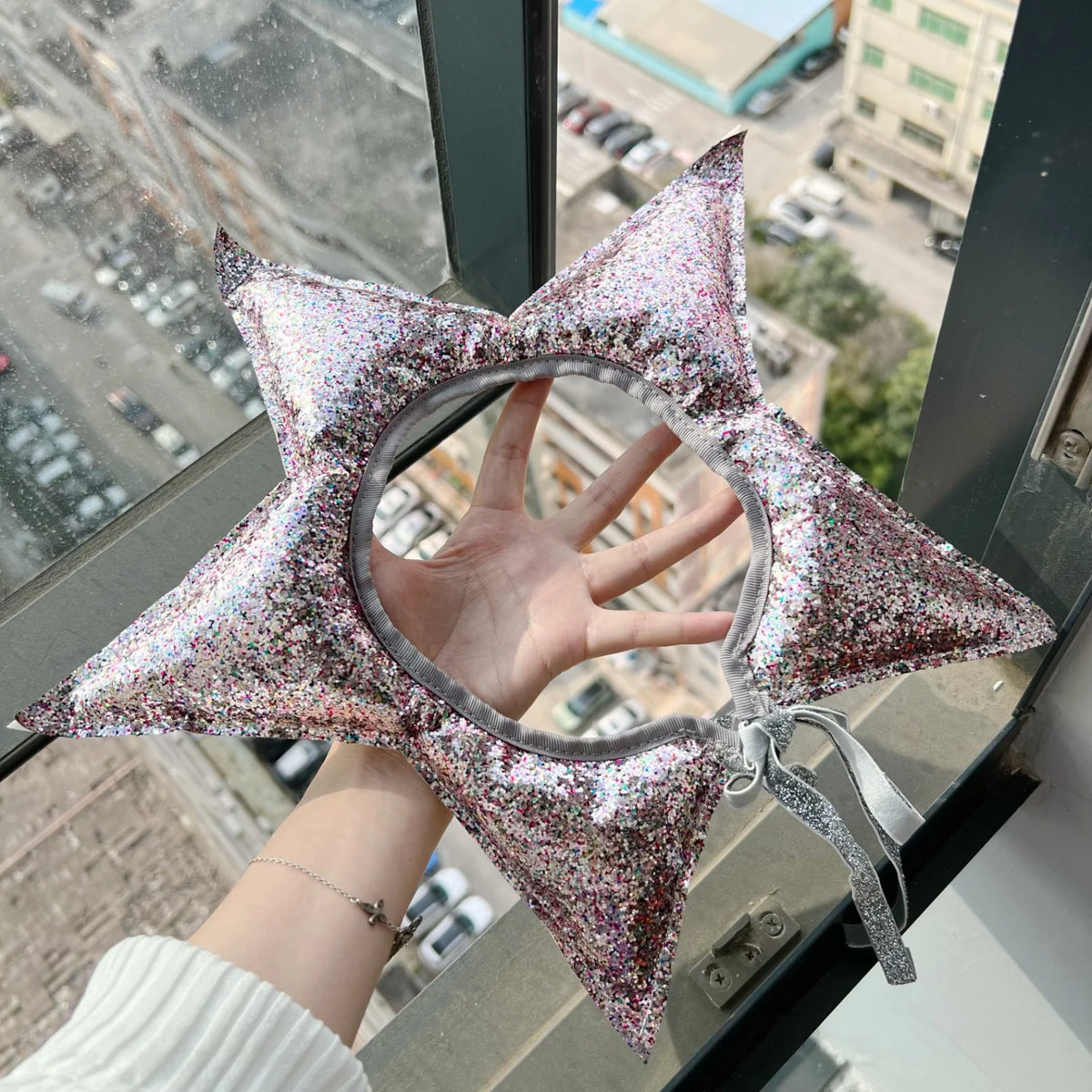 Star Headpiece Glitter Padded Adjustable Ties