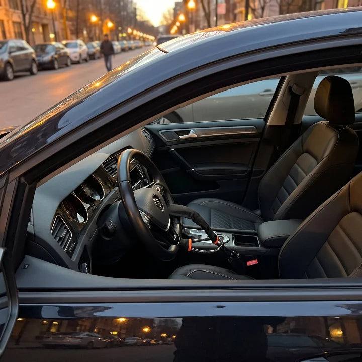 Steering Wheel Lock Dual-Locking Cut-Resistant Cable