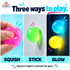 Sticky Toy Balls Glow In The Dark Tactile Sensory Play