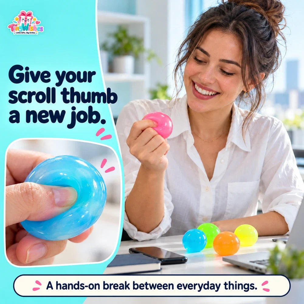 Sticky Toy Balls Glow In The Dark Tactile Sensory Play