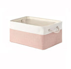 Storage Basket Linen Fabric Lightweight Wipe-Clean