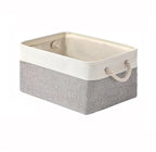 Storage Basket Linen Fabric Lightweight Wipe-Clean