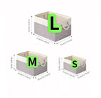 Storage Basket Linen Fabric Lightweight Wipe-Clean