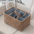 Storage Basket Multi-Compartment Polyester Carrying Handles