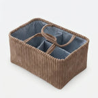 Storage Basket Multi-Compartment Polyester Carrying Handles